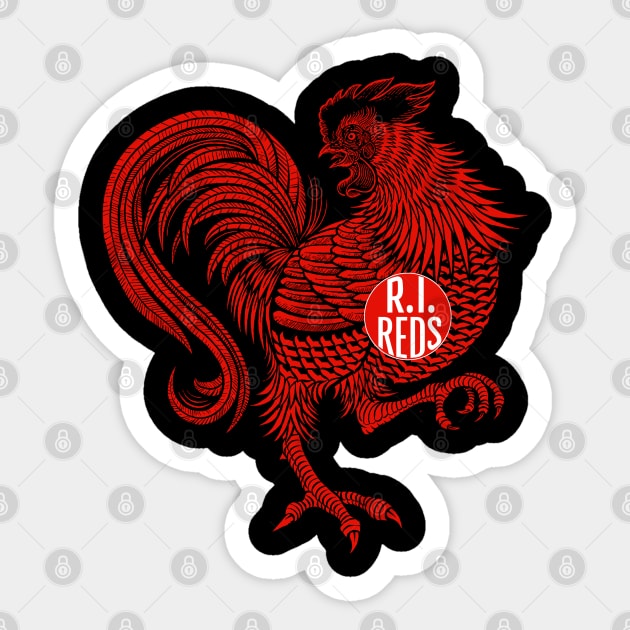 Retro Rhode Island Reds Hockey Sticker by LocalZonly